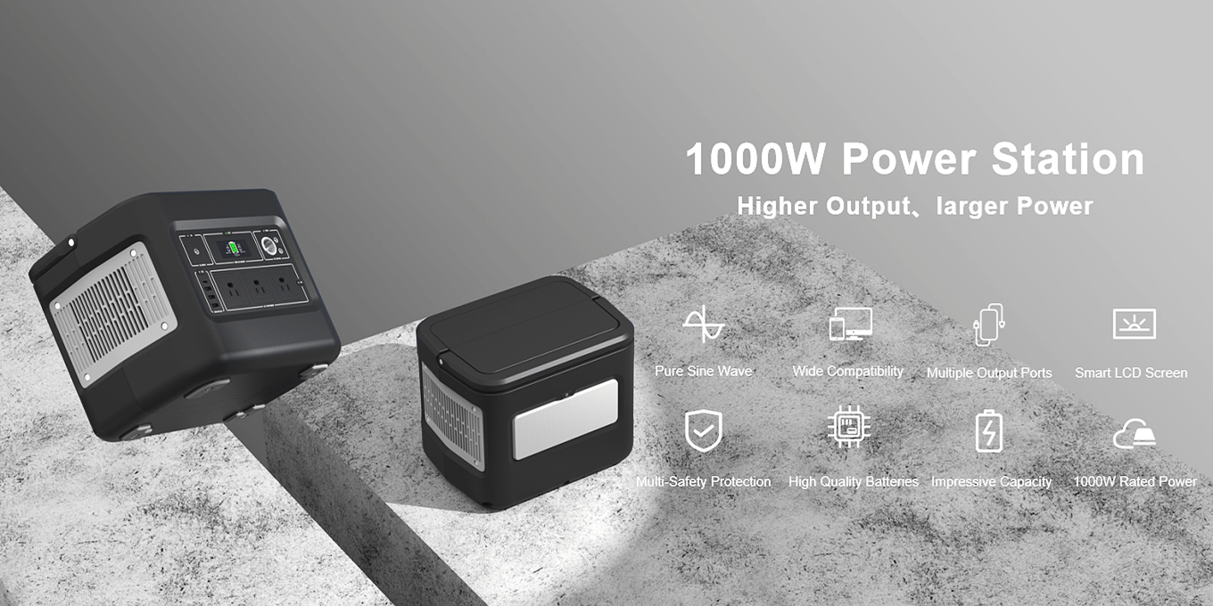 Generator solar reîncărcabil de 1000 W pentru încărcare mobilă