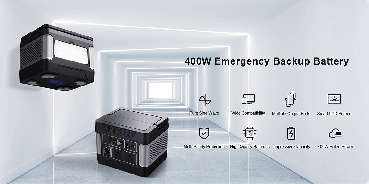 Generator solar de urgență cu stocare de energie de 400 W pentru încărcare